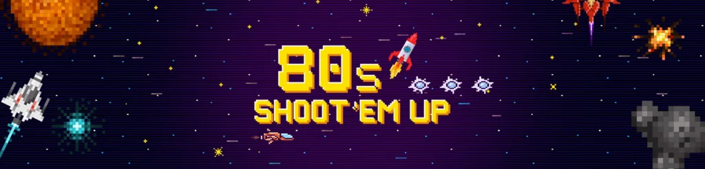 Blast your way through space in 80s shoot 'em up! This arcade shooter brings retro thrills and exciting levels.