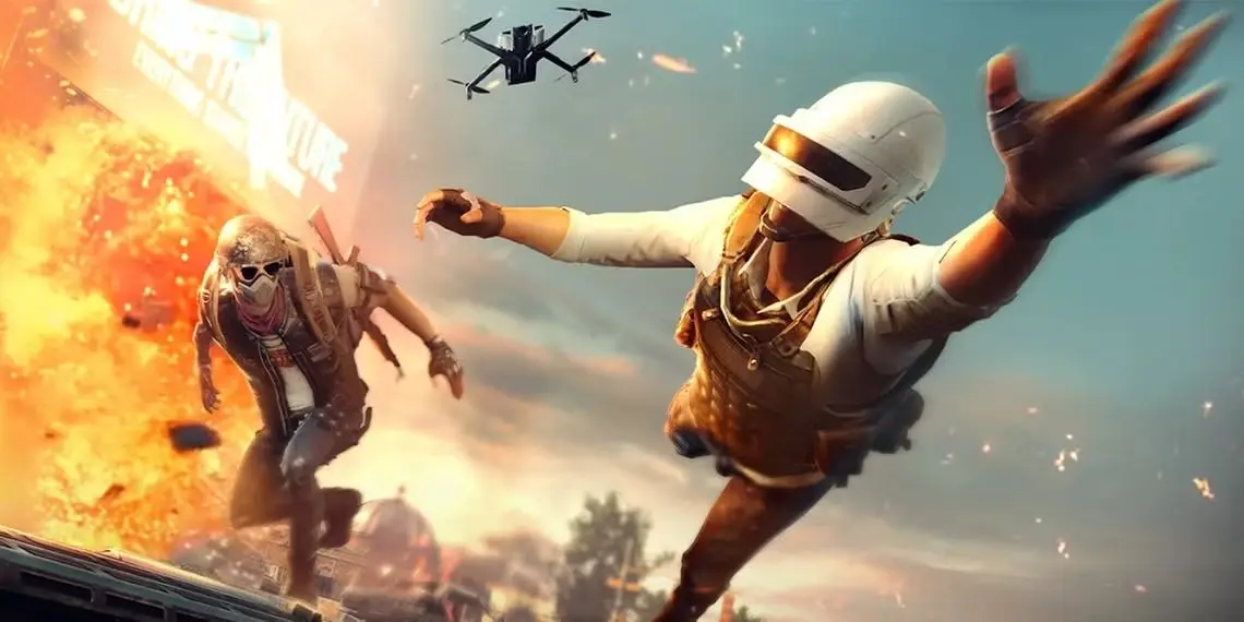 PUBG Character jumps away from explosion in PUBG game