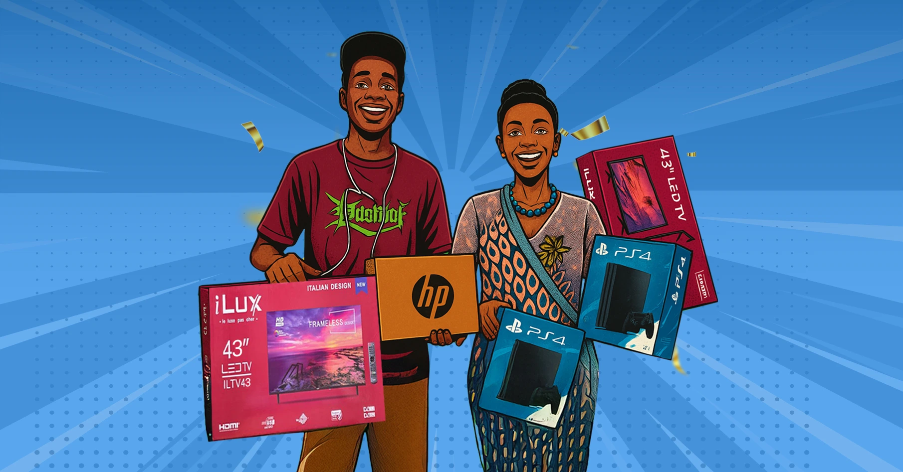 How Gamer Yao Affoue Epiphanie from Côte d’Ivoire won 2 TVs, 2 PS4s & an HP Laptop on Exscape. Play, earn points & claim real prizes today!