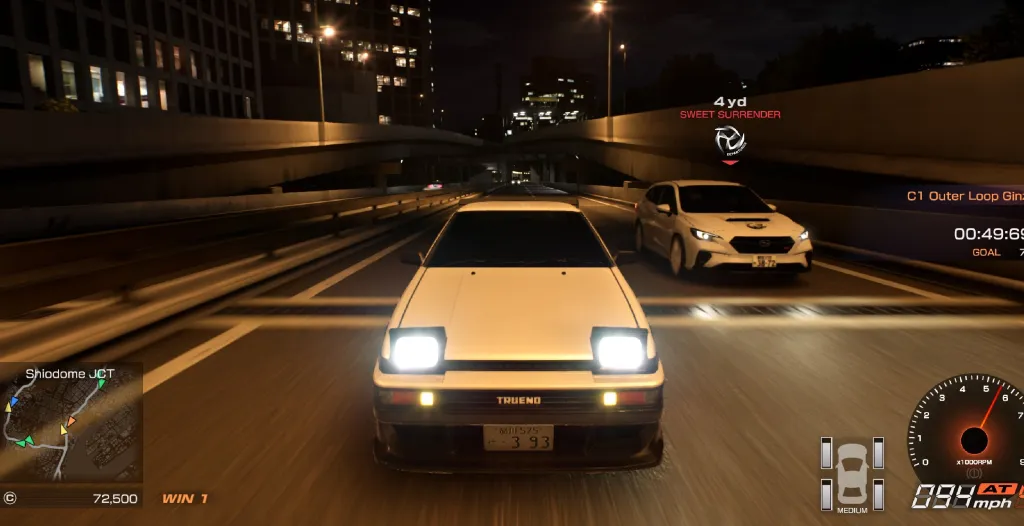 Tokyo Xtreme Racer JDM cars racing at night on expressway
