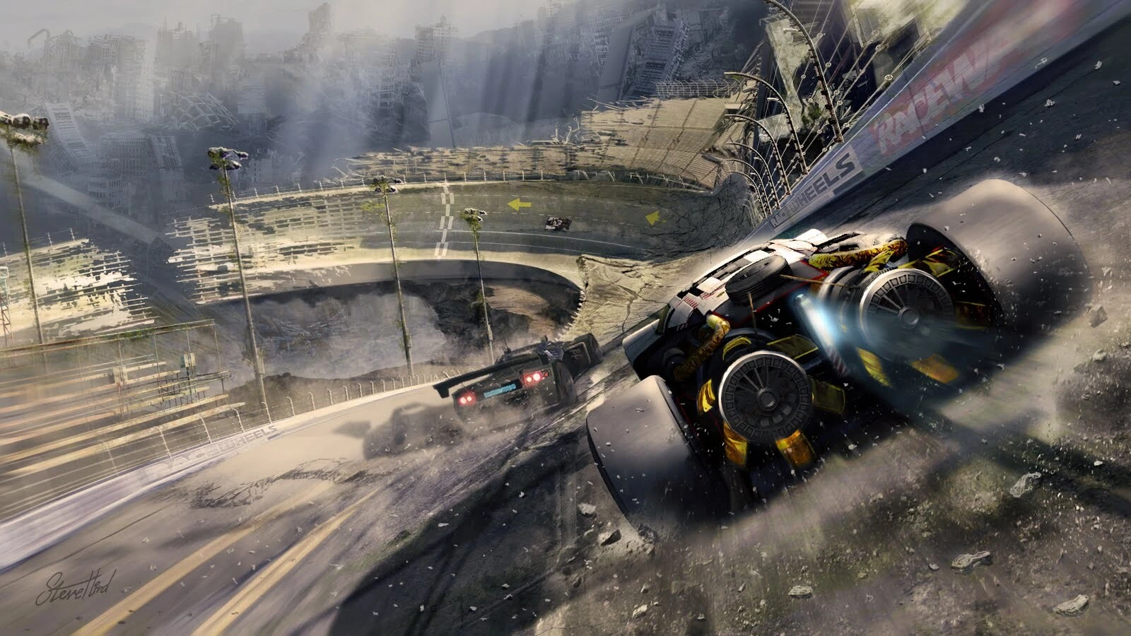Concept art for Maverick Games open-world racing title