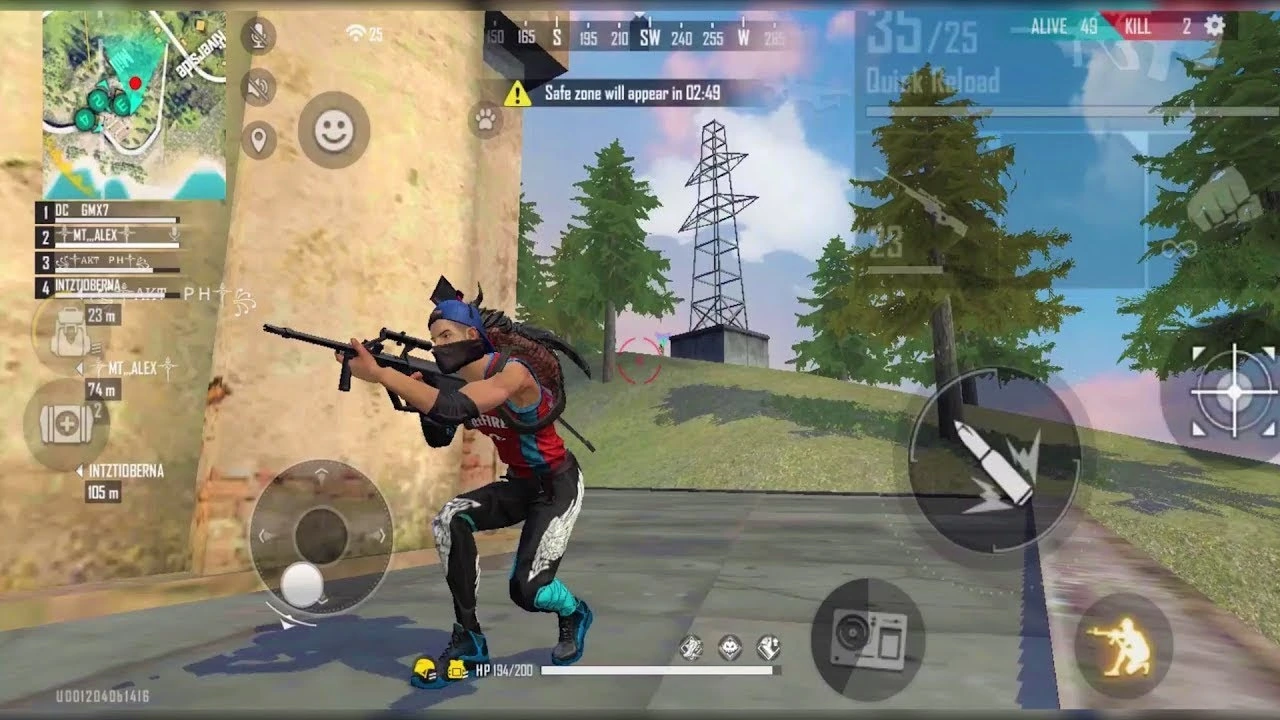 free fire gameplay