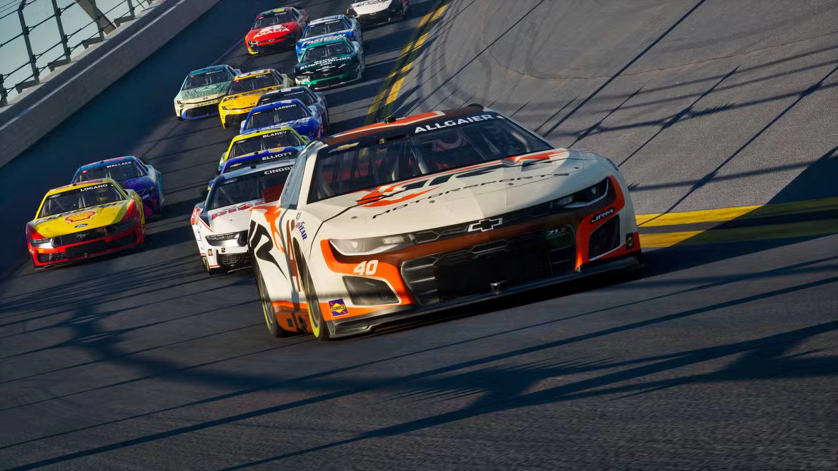 NASCAR 25 car speeding down the track